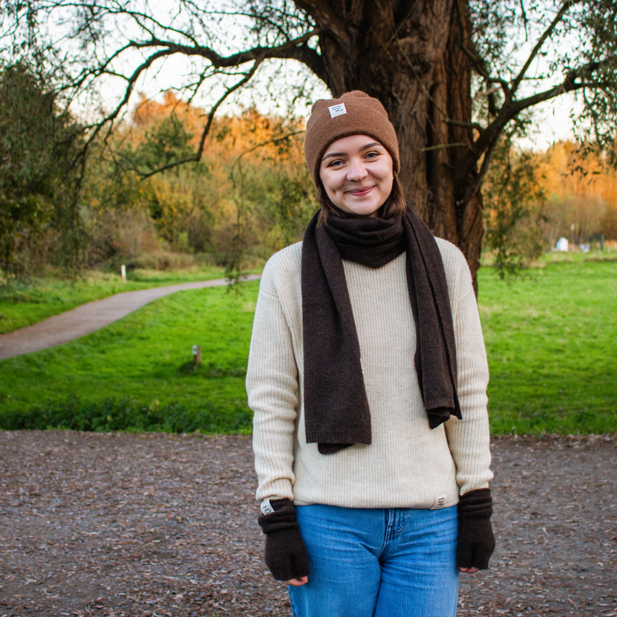 'True' camel wool beanie