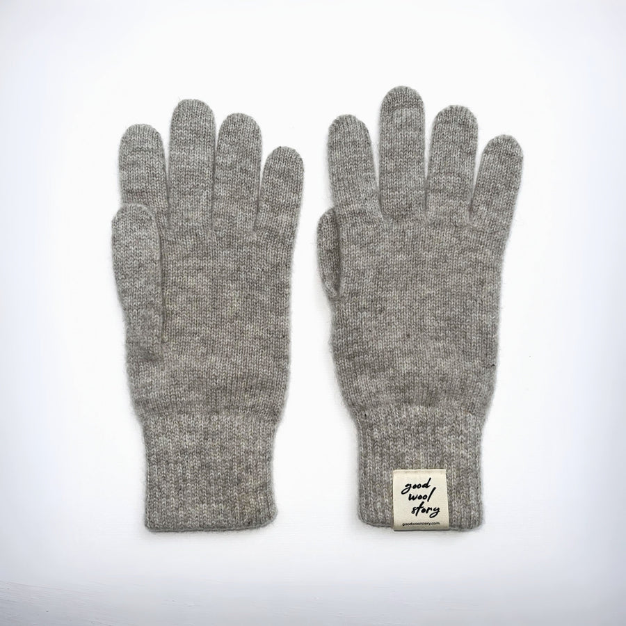 Gray glove on a white background