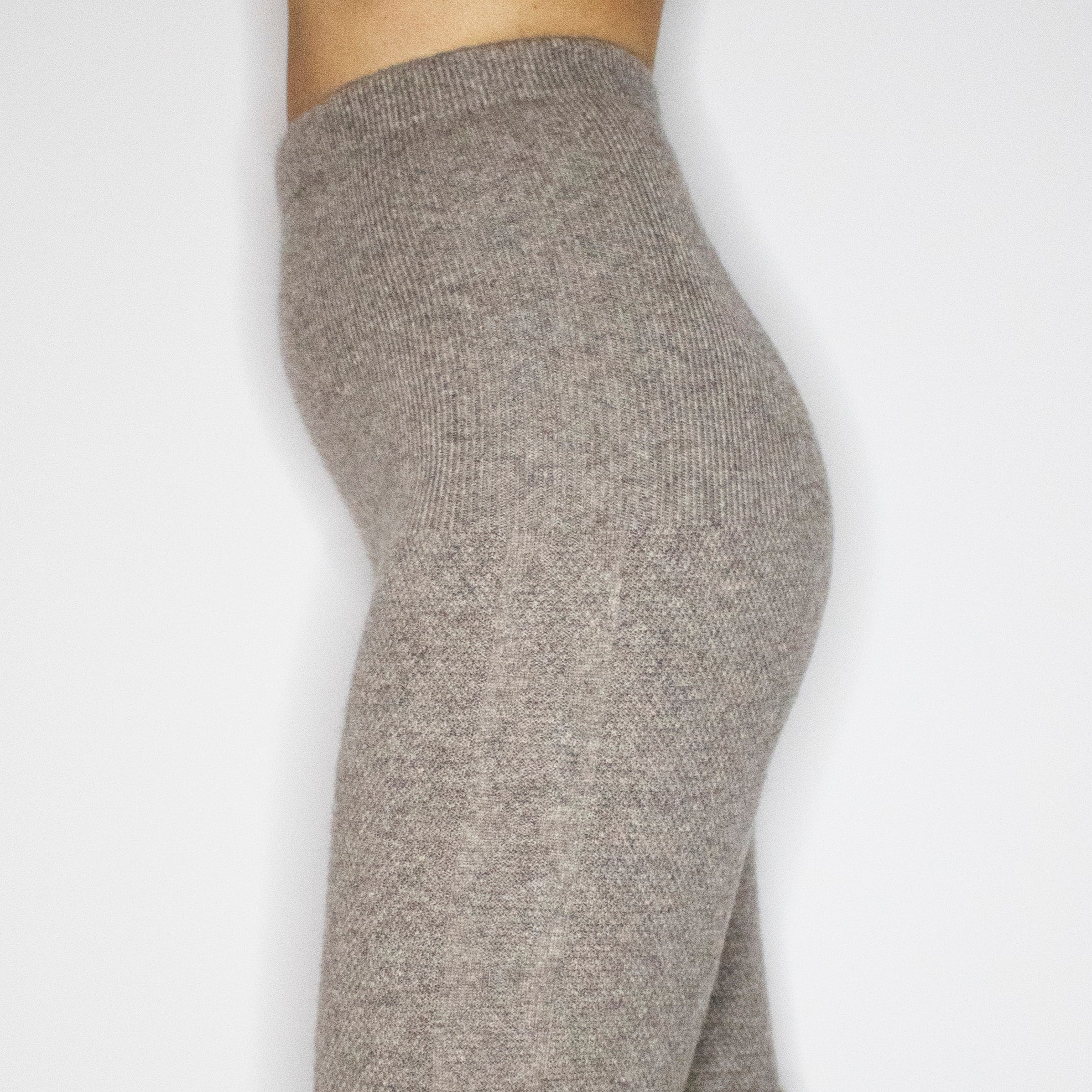 Women Dark Grey Woolen Leggings With Thich Inside